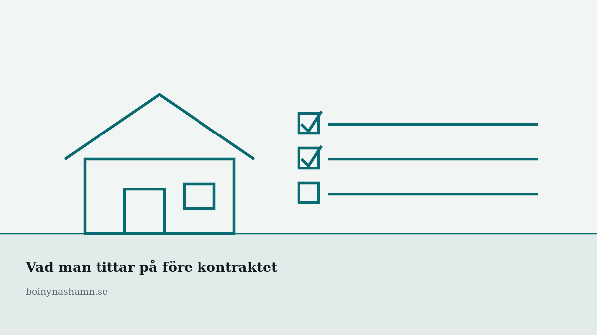 Köpa bostad i Nynäshamn — vad du bör titta på före kontraktet